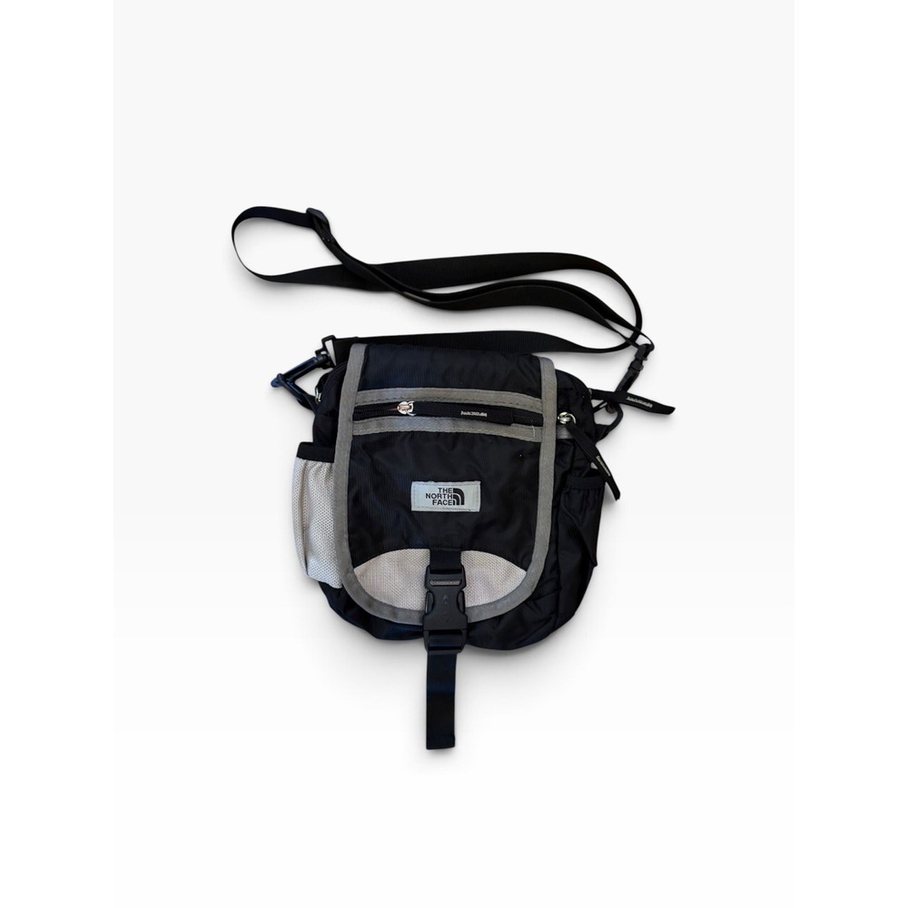 Vintage The North Face Y2K Crossbody Messenger Gray Rare Pink Interior